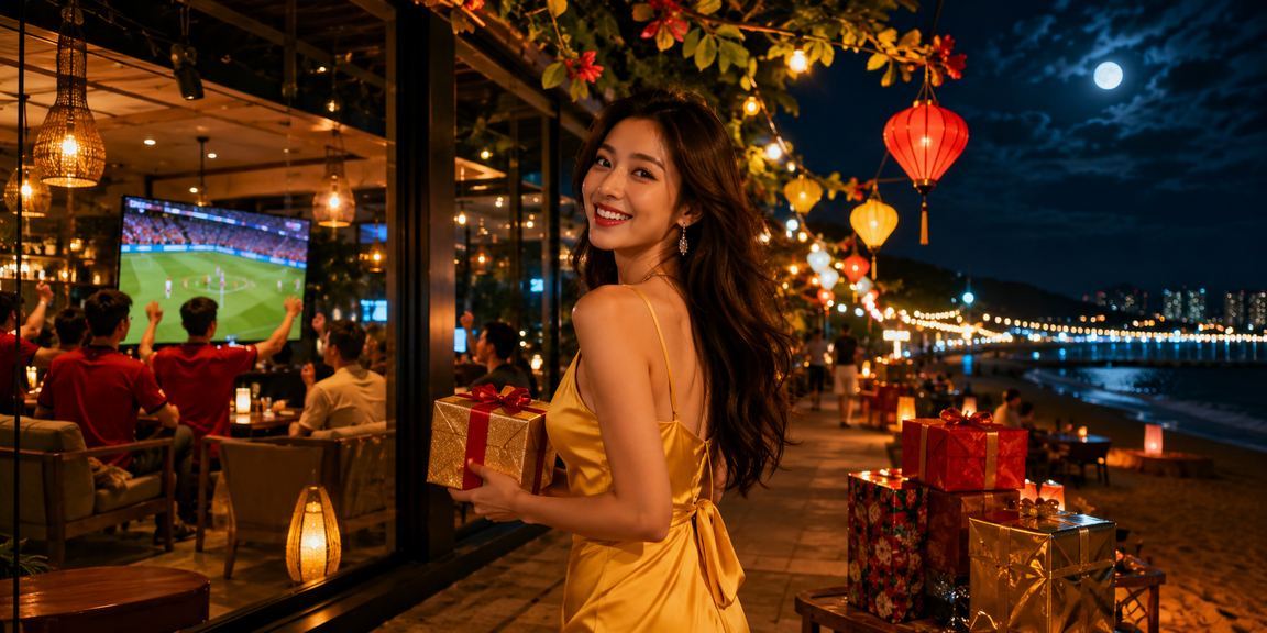 Màn đêm Đà Nẵng với những người hâm mộ bóng đá theo dõi trận đấu tại chợ đêm